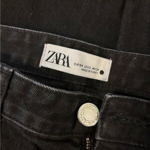 ZARA Black Slim Straight Jeans
